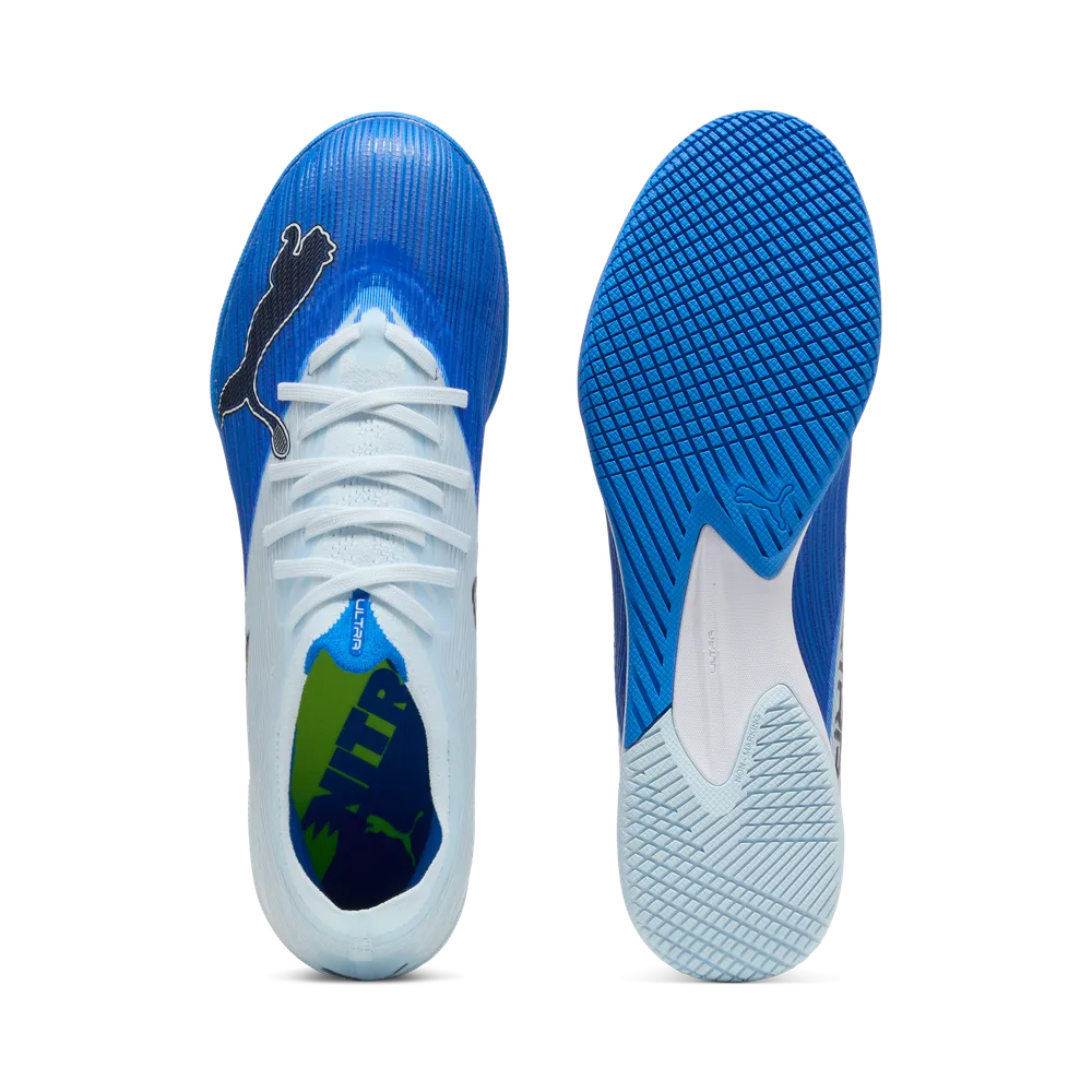 Puma ULTRA NITRO 7 MATCH IT Hallenfußballschuhe – Ultra Blue / Icy Blue / Black / Lime Squeeze