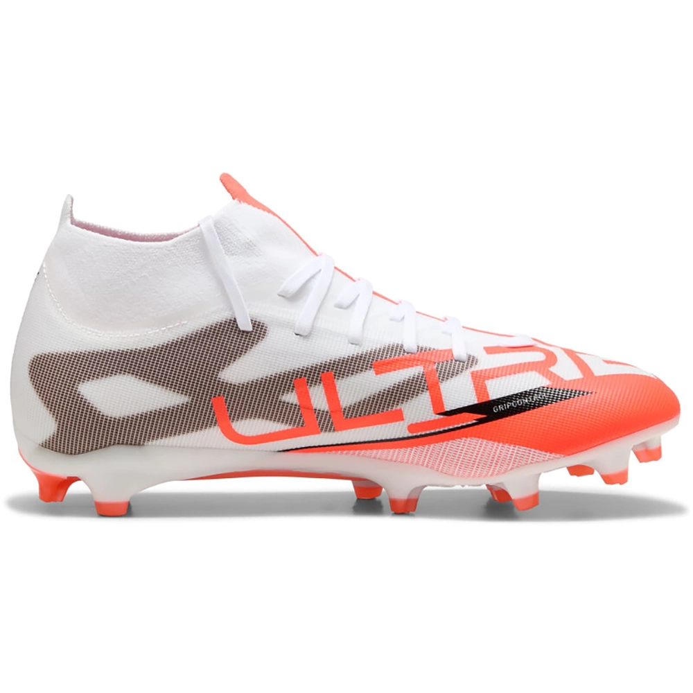 Puma ULTRA 5 MATCH+ FG/AG Fußballschuhe – White/Black Glowing Red Puma ULTRA 5 MATCH+ FG/AG Fußballschuhe – White/Black Glowing Red