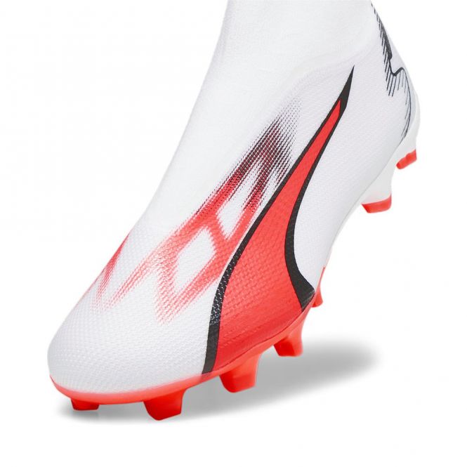 Puma ULTRA MATCH+ LL FG/AG Fussballschuh - white black fire red