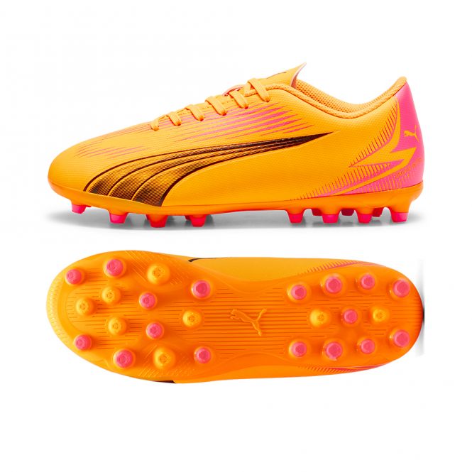 Puma ULTRA PLAY MG JR Rasen + Kunstrasenschuh - Sun Stream/Black Sunset Glow