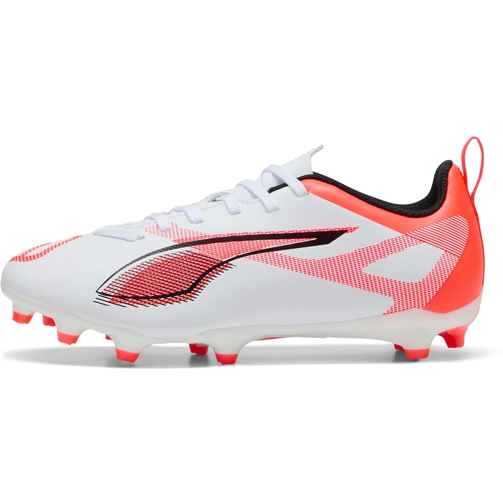 Puma ULTRA 5 PLAY FG/AG Jr Fußballschuhe Kinder – White/Black Glowing Red