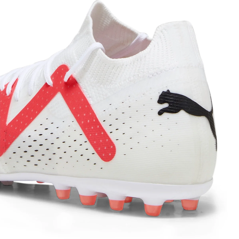 Puma FUTURE MATCH MG Fußballschuhe - White/Black/Fire Red