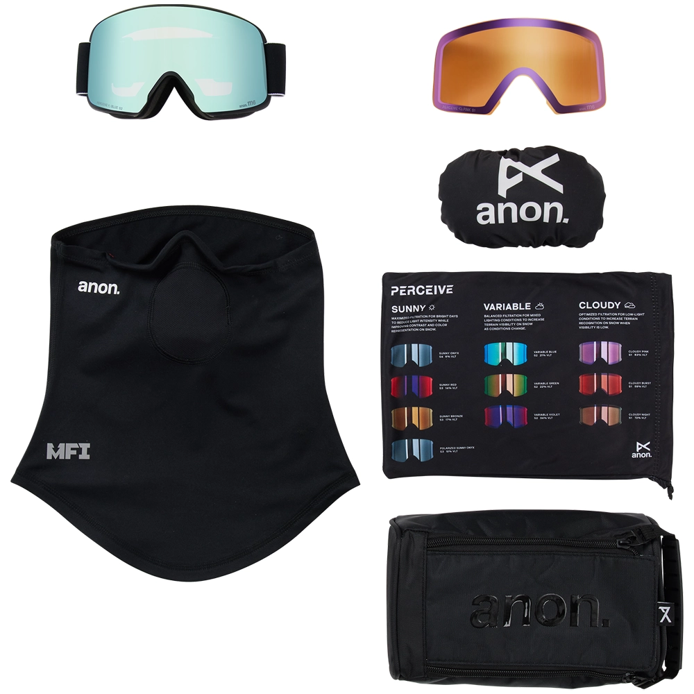 ANON M6 Goggles Skibrille + Bonus Lens + MFI® Face Mask ANON M6 Goggles Skibrille + Bonus Lens + MFI® Face Mask