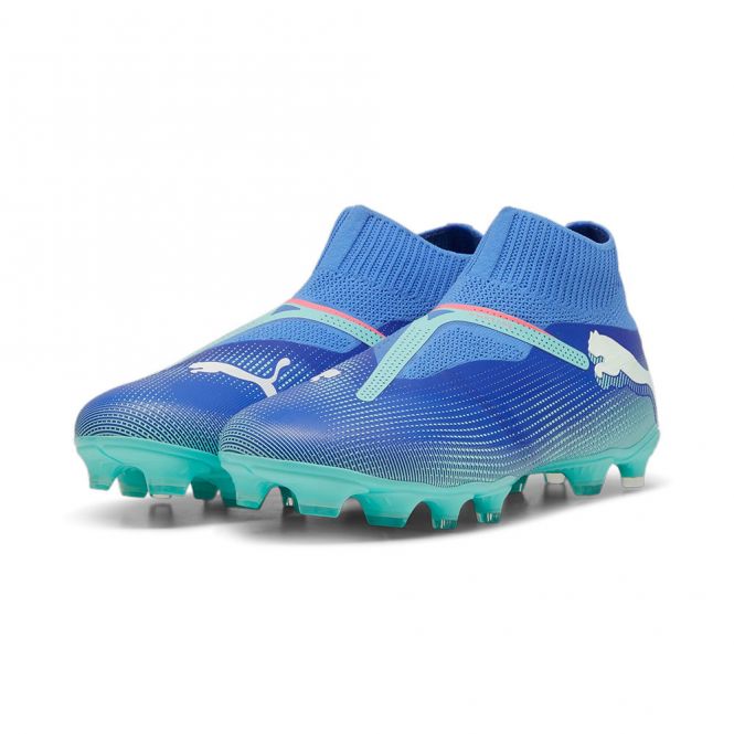 Puma FUTURE 7 MATCH+ LL FG/AG Fussballschuh - Bluemazing White-Electric Peppermint