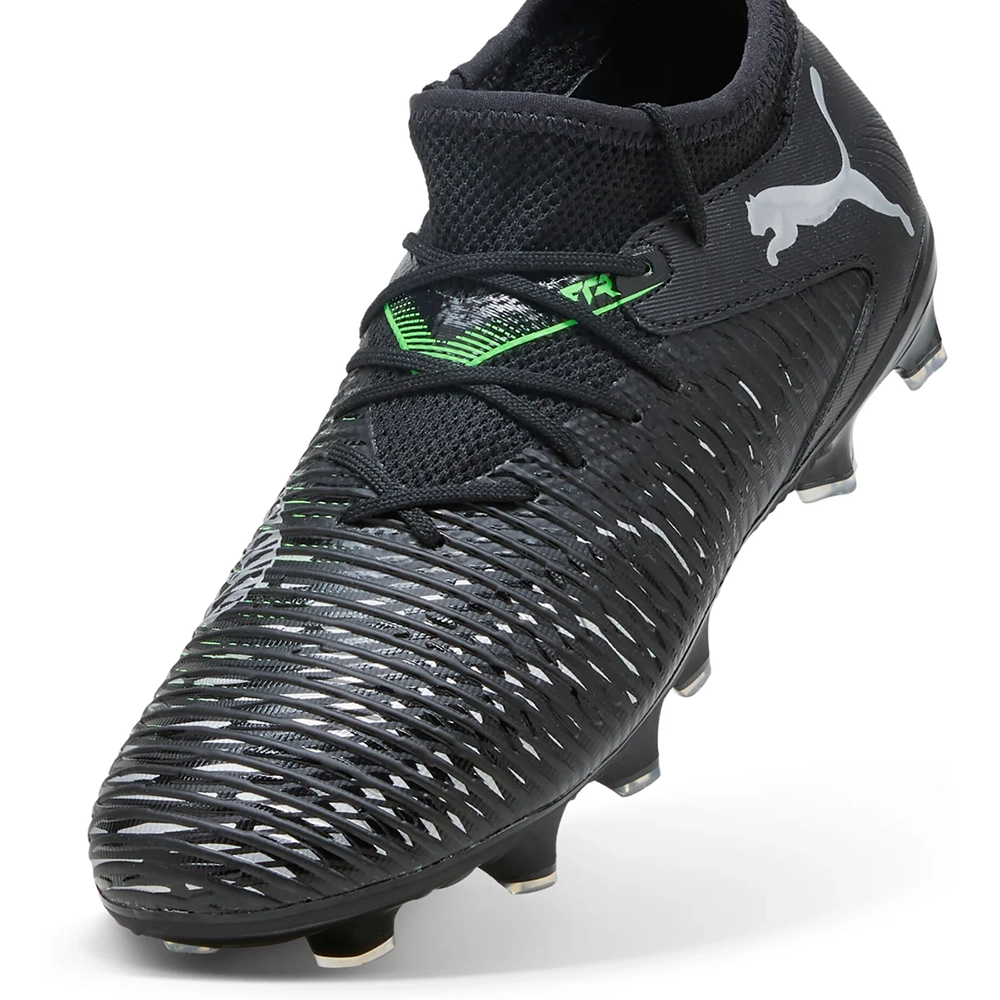 Puma FUTURE 8 MATCH FG/AG Jr Fußballschuhe Kinder - Black Silver/Fluo Green