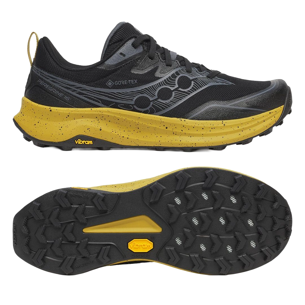 Saucony Peregrine 16 GTX Herren Trailrunningschuh - Black | Oil