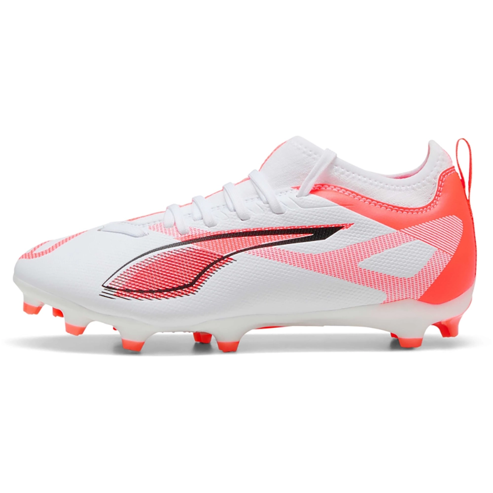 Puma ULTRA 5 MATCH FG/AG Jr Fußballschuhe Kinder – White/Black Glowing Red Puma ULTRA 5 MATCH FG/AG Jr Fußballschuhe Kinder – White/Black Glowing Red