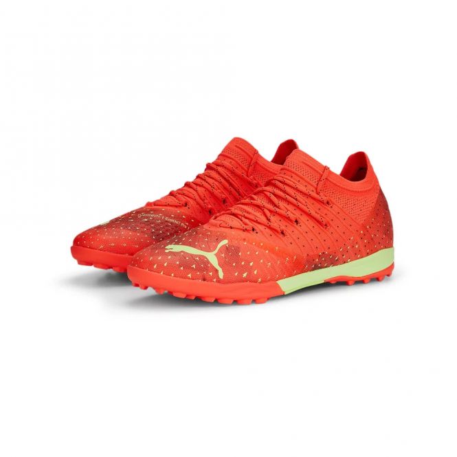 Puma FUTURE Z 1.4 PRO CAGE Kunstrasenschuh - fiery coral-fizzy blk salmon
