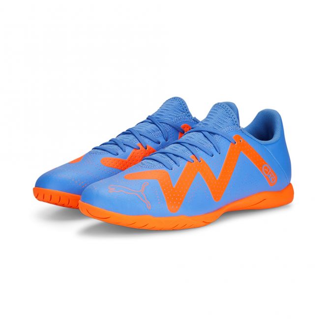 Puma FUTURE PLAY IT Hallenschuh - blue glimmer white ultra orange Puma FUTURE PLAY IT Hallenschuh - blue glimmer white ultra orange