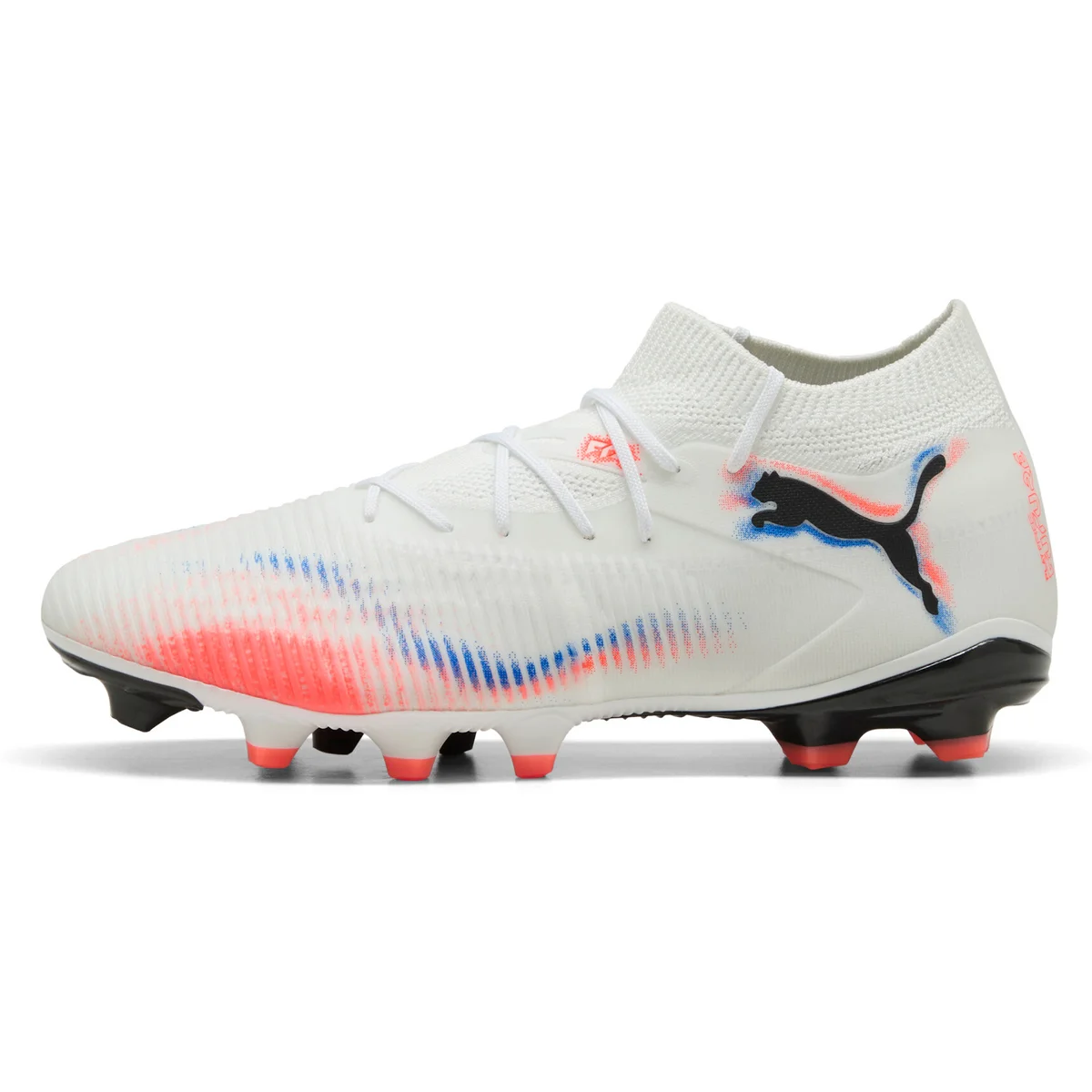 Puma FUTURE 8 MATCH FG/AG Fußballschuhe Unisex – White Black Glowing Red 