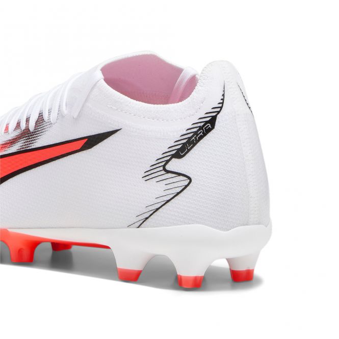 Puma ULTRA MATCH FG/AG Fussballschuh - white black fire red