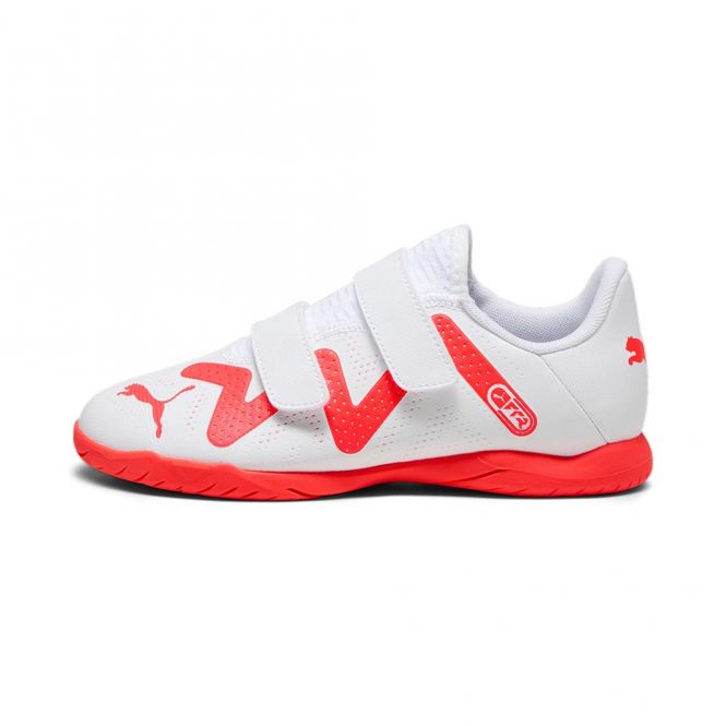 Puma FUTURE PLAY IT V JR Hallenschuh - white black fire red