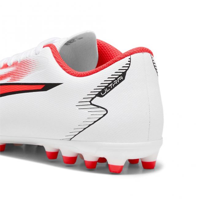 Puma ULTRA PLAY JR MG Rasen + Kunstrasenschuh - white black fire red