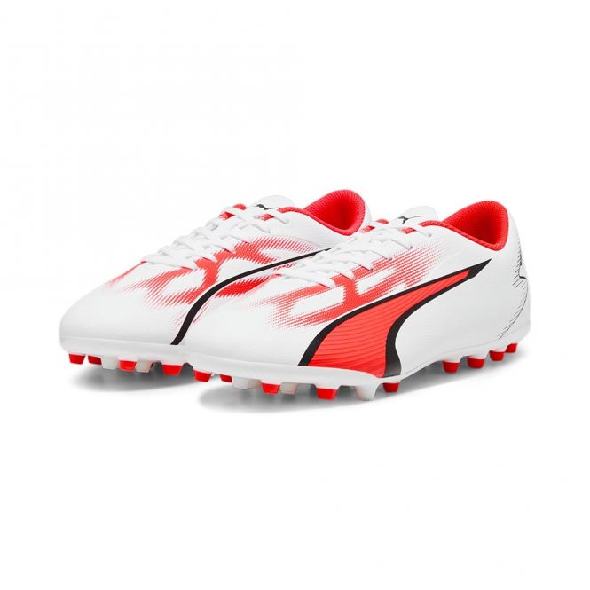 Puma ULTRA PLAY MG Rasen + Kunstrasenschuh - white black fire red Puma ULTRA PLAY MG Rasen + Kunstrasenschuh - white black fire red