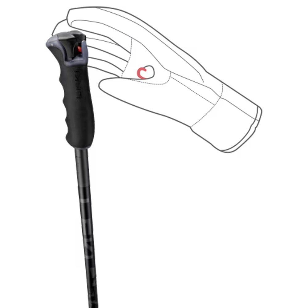 Leki Detect S Skistöcke - dark anthracite/black Leki Detect S Skistöcke - dark anthracite/black