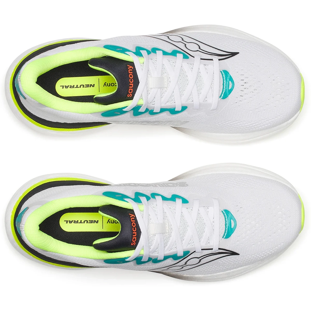 Saucony Ride 19 Herren Neutral-Laufschuh - White | Citron