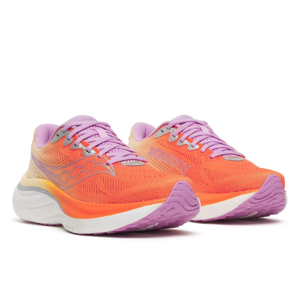 saucony Ride 19 Damen Neutral-Laufschuh - Fire | Orchid