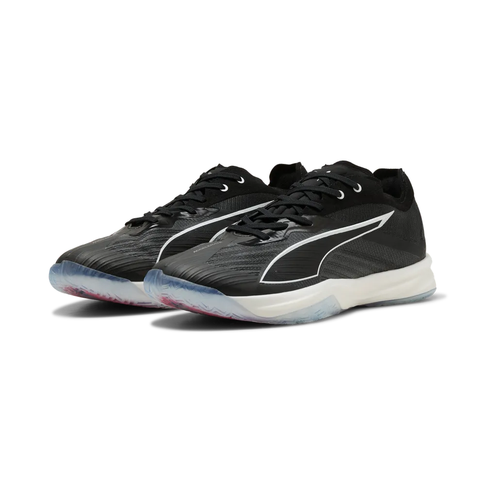 PUMA Accelerate Nitro SQD 5 Hallenschuhe Unisex – Black/White