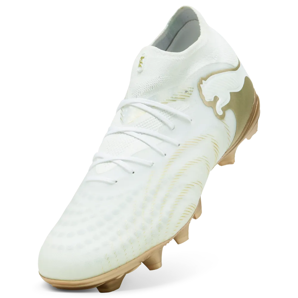 Puma FUTURE 9 PRO FG/AG Fußballschuhe – White Metallic Gold / Black Puma FUTURE 9 PRO FG/AG Fußballschuhe – White Metallic Gold / Black
