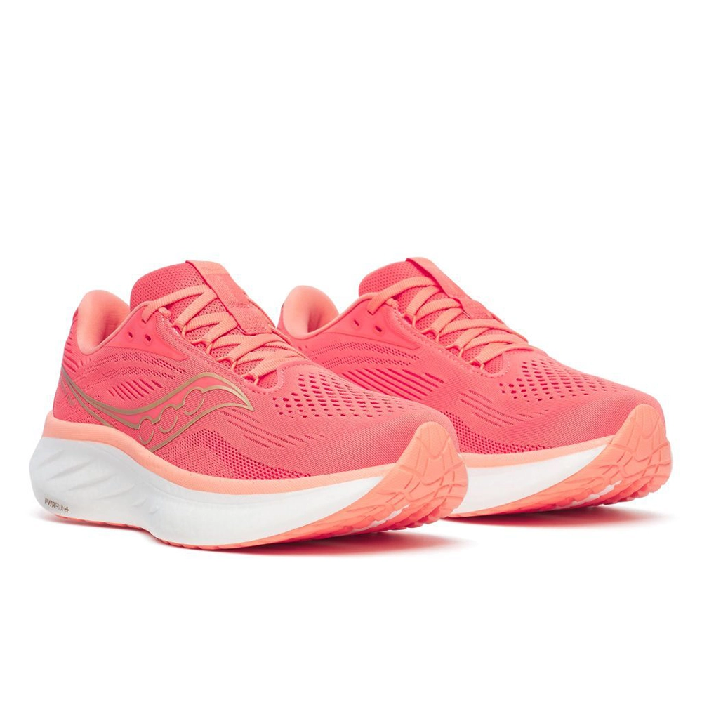 saucony Ride 18 Damen Neutral-Laufschuh - Coral | Salmon