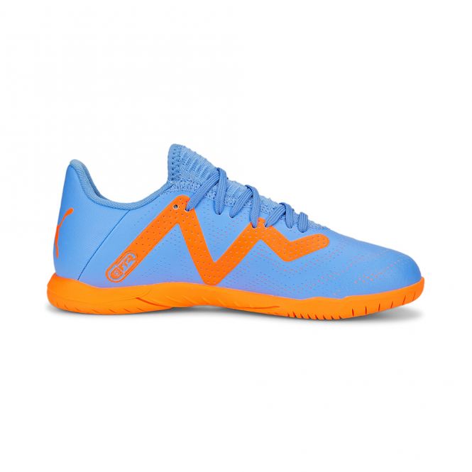 Puma FUTURE PLAY IT JR Hallenschuh - blue glimmer white ultra orange Puma FUTURE PLAY IT JR Hallenschuh - blue glimmer white ultra orange