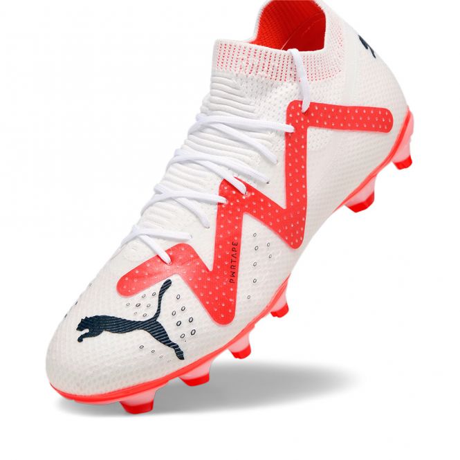 Puma FUTURE PRO FG/AG Fussballschuh - white black fire red Puma FUTURE PRO FG/AG Fussballschuh - white black fire red
