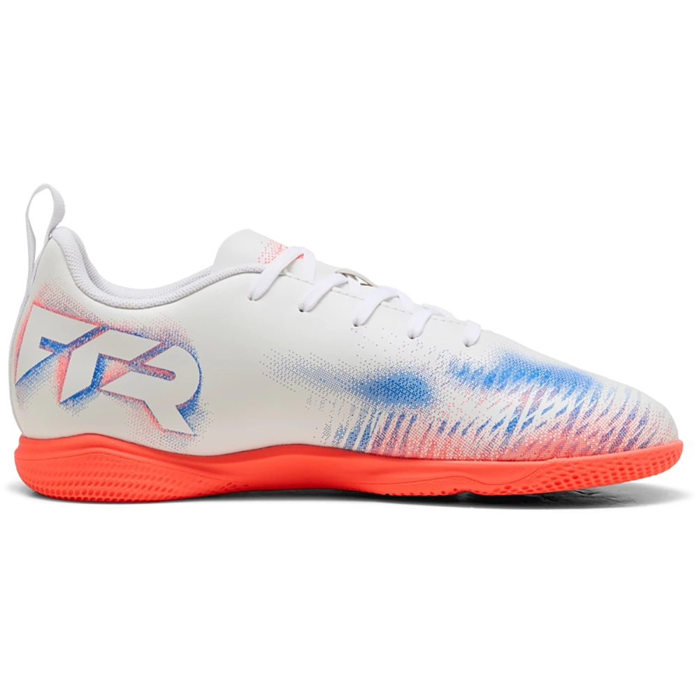 Puma FUTURE 8 PLAY IT Jr Hallenfußballschuhe Kinder – White/Black/Glowing Red