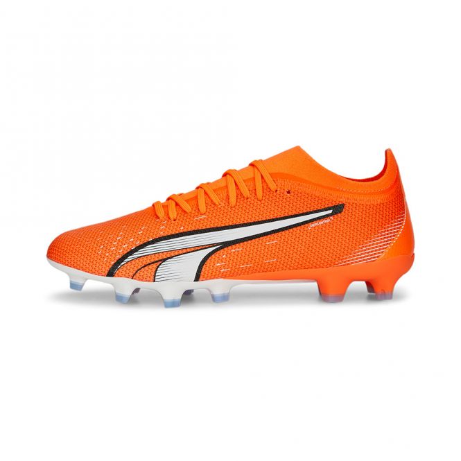 Puma ULTRA MATCH FG/AG Fussballschuh - ultra orange white blue glimmer Puma ULTRA MATCH FG/AG Fussballschuh - ultra orange white blue glimmer