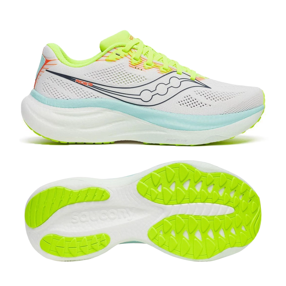 saucony Ride 19 Damen Neutral-Laufschuh - White | Splash saucony Ride 19 Damen Neutral-Laufschuh - White | Splash