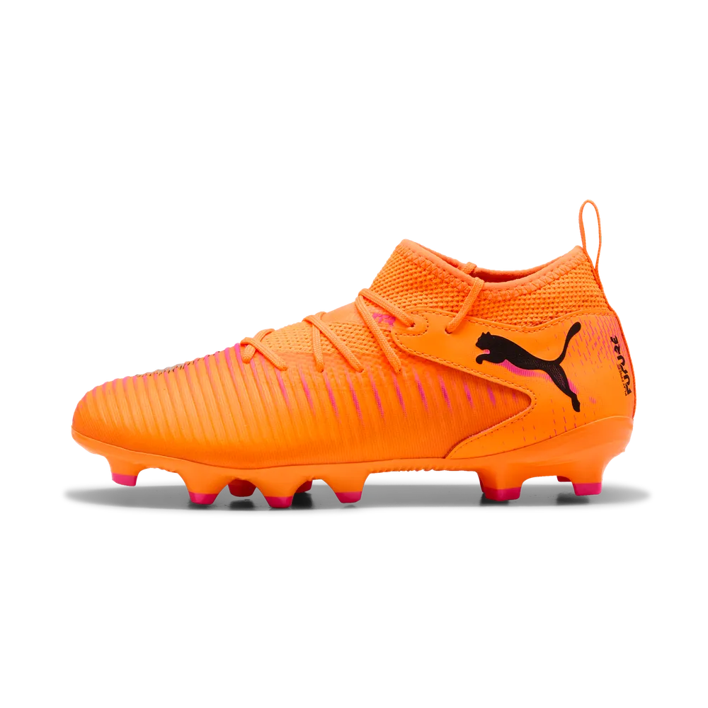 Puma FUTURE 8 MATCH FG/AG Jr Fußballschuhe Kinder – Heat Fire/Black Ravish