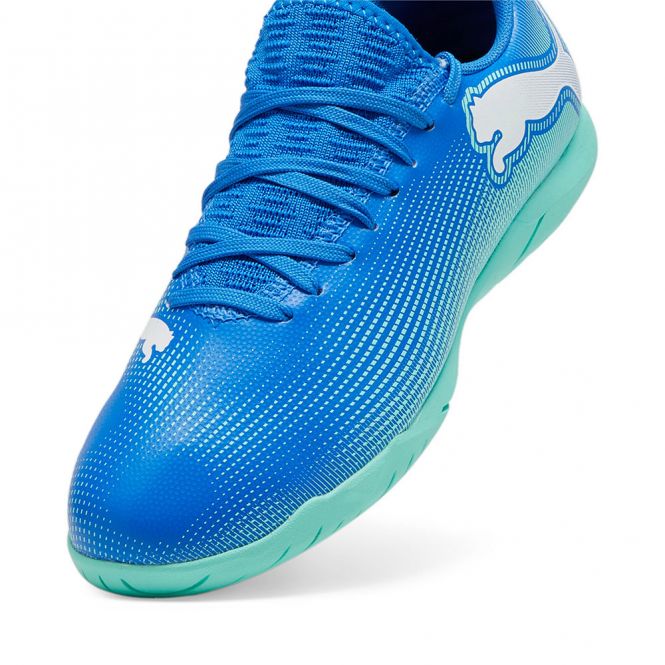 Puma FUTURE 7 PLAY IT JR Hallenschuh - Hyperlink Blue Mint