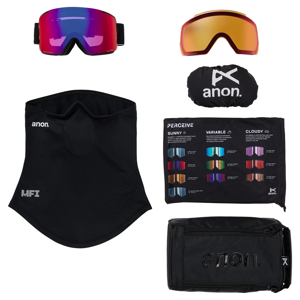 ANON M5 Goggles Skibrille + Bonus Lens + MFI® Face Mask ANON M5 Goggles Skibrille + Bonus Lens + MFI® Face Mask