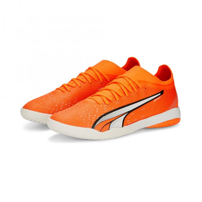 Puma ULTRA MATCH IT Hallenschuh - ultra orange white blue glimmer Puma ULTRA MATCH IT Hallenschuh - ultra orange white blue glimmer