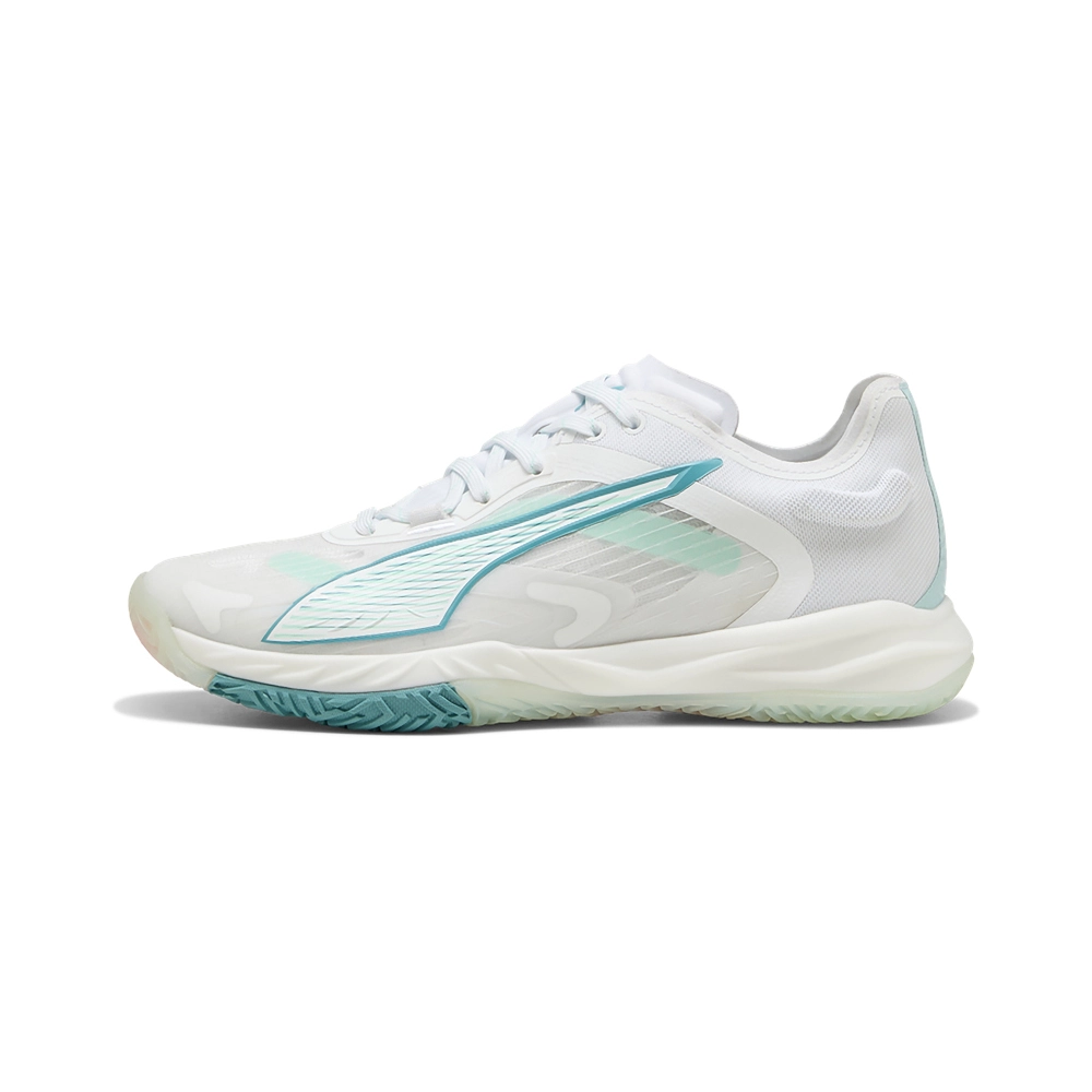 PUMA Accelerate NITRO™ SQD 4 Game On White/Blue/Water - Handballschuhe Damen