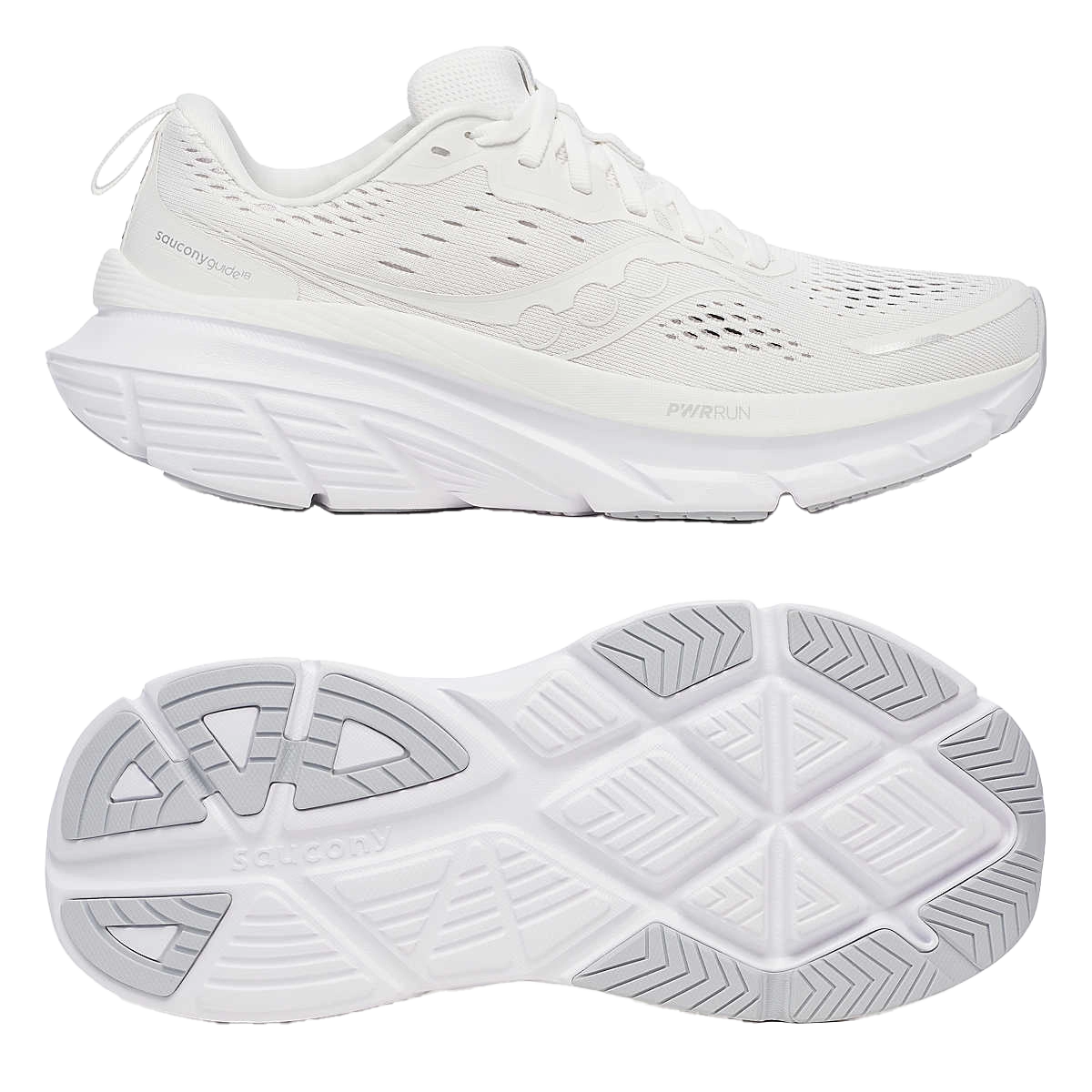 saucony Guide 18 Damen Stabilität- Laufschuh - IVORY | Weiß