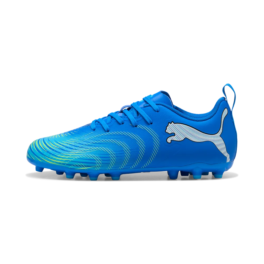 Puma FUTURE 9 PLAY MG Fußballschuhe Kinder – Ultra Blue / White / Luminous Blue / Black