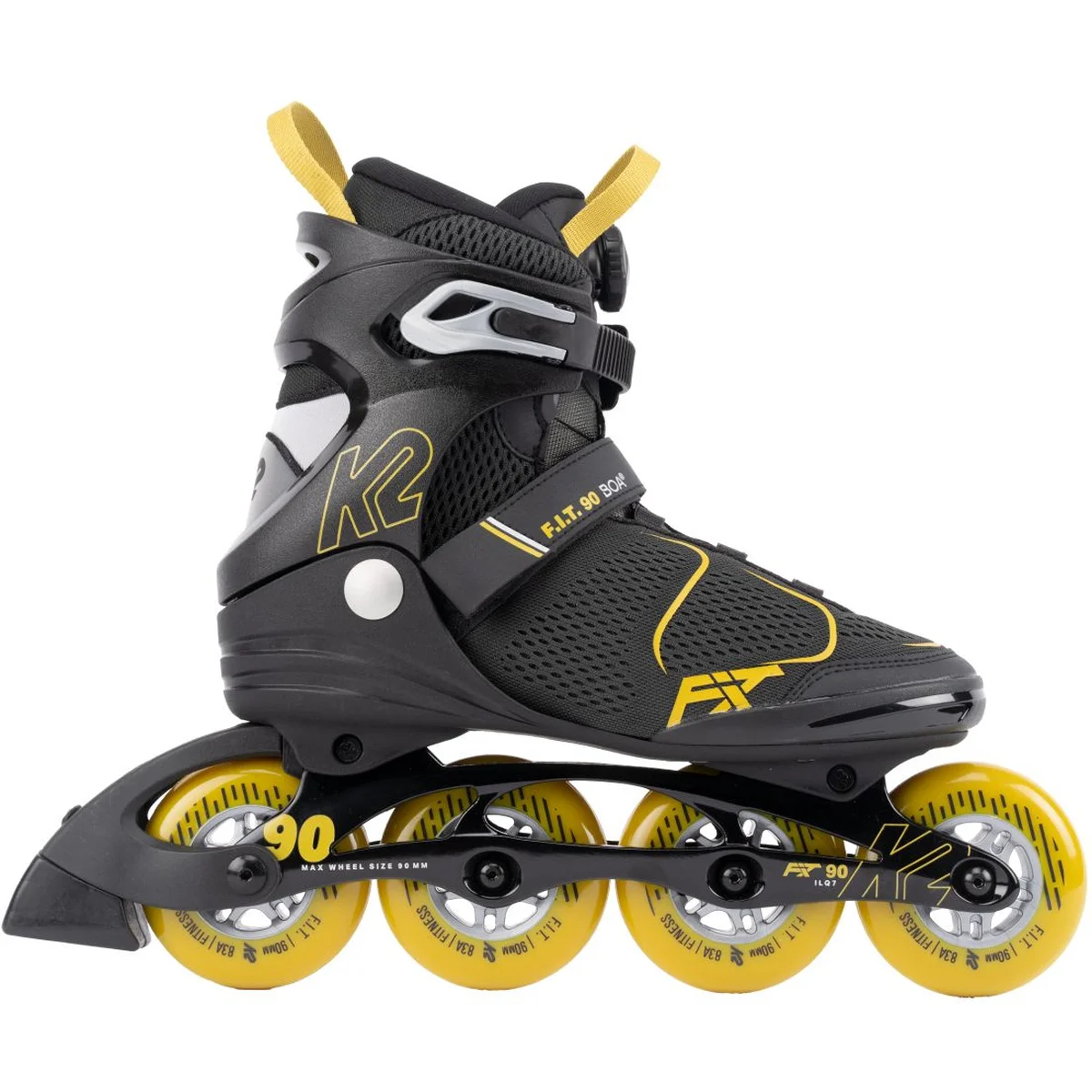 K2 F.I.T. 90 BOA Herren Inline Skate - gray/mustard K2 F.I.T. 90 BOA Herren Inline Skate - gray/mustard