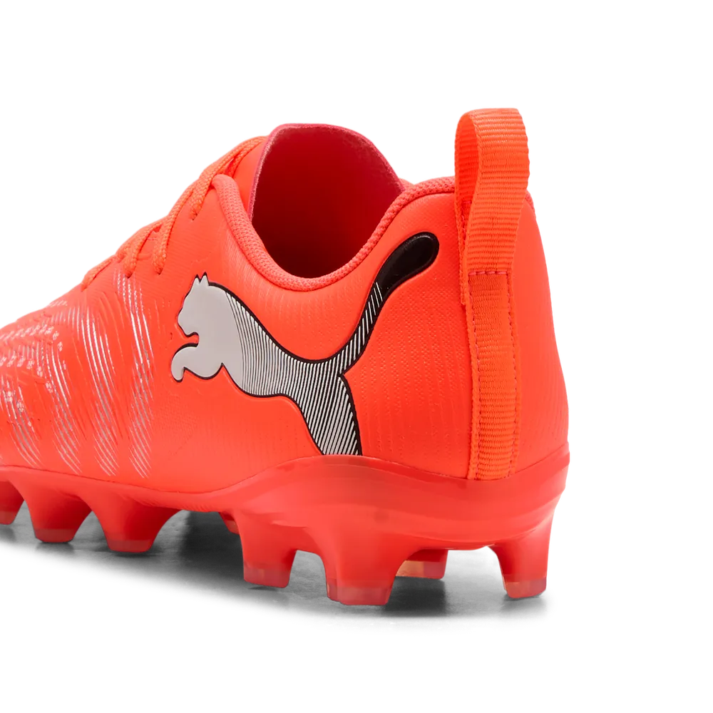 Puma FUTURE 9 PLAY FG/AG Jr Fußballschuhe Kinder – Glowing Red/White/Black/Sliver