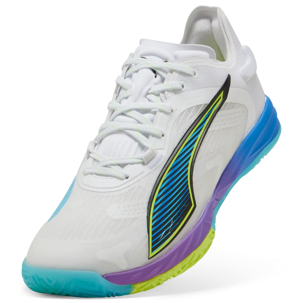 PUMA Accelerate NITRO™ SQD 4 Game On White/Red/Blue - Handballschuhe Herren