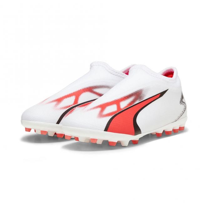 Puma ULTRA MATCH LL MG JR Rasen + Kunstrasenschuh - white black fire red Puma ULTRA MATCH LL MG JR Rasen + Kunstrasenschuh - white black fire red