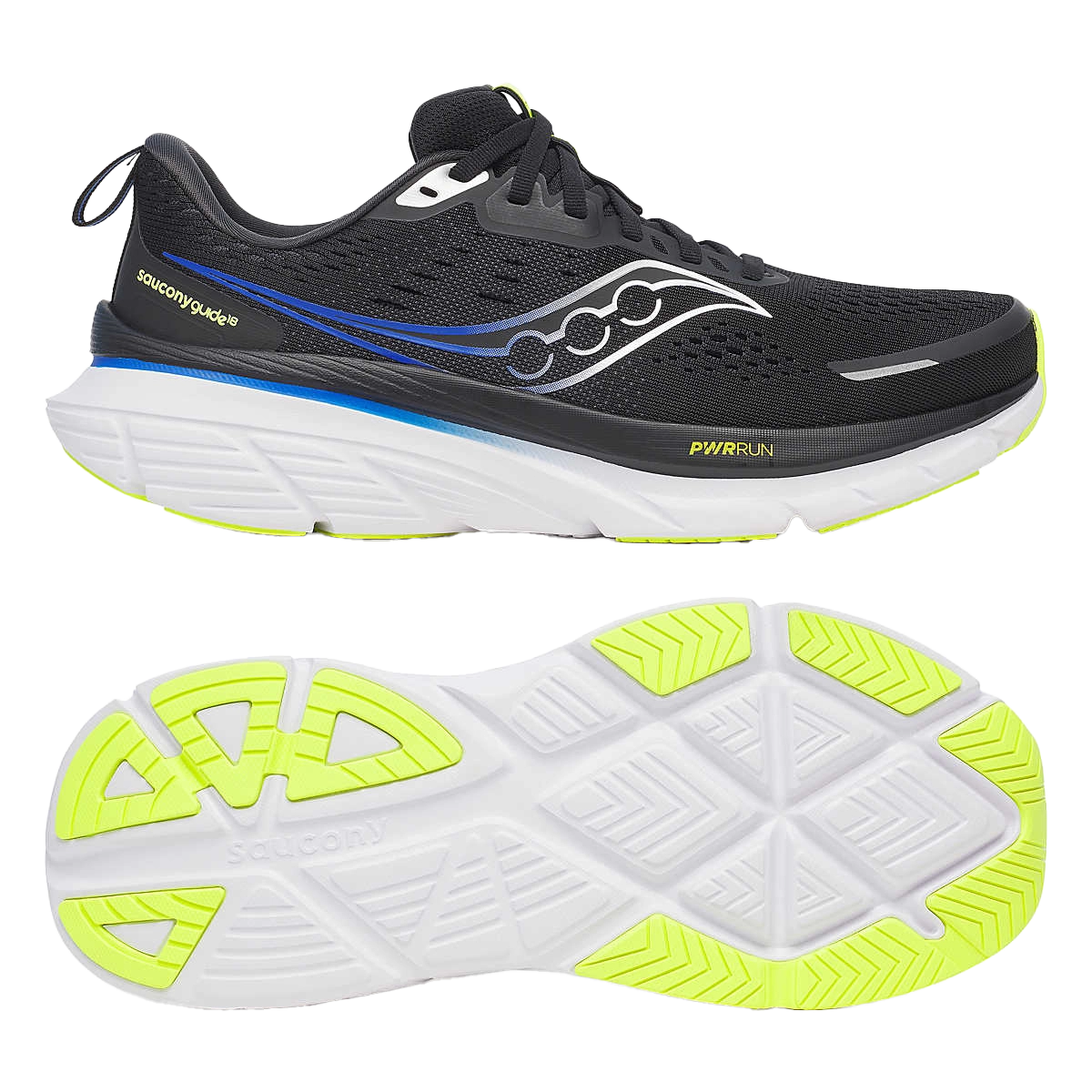 saucony Guide 18 Herren Stabilität- Laufschuh - Black | Lapis