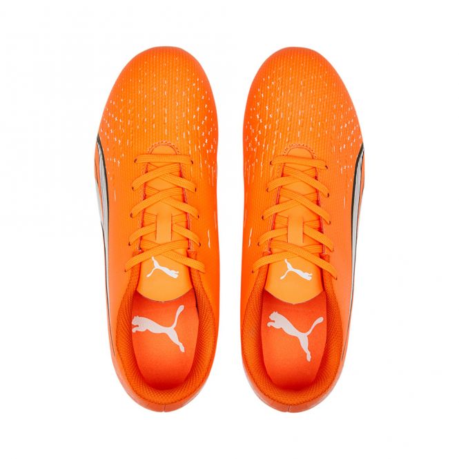 Puma ULTRA PLAY FG/AG JR Fussballschuh - ultra orange white blue glimmer Puma ULTRA PLAY FG/AG JR Fussballschuh - ultra orange white blue glimmer