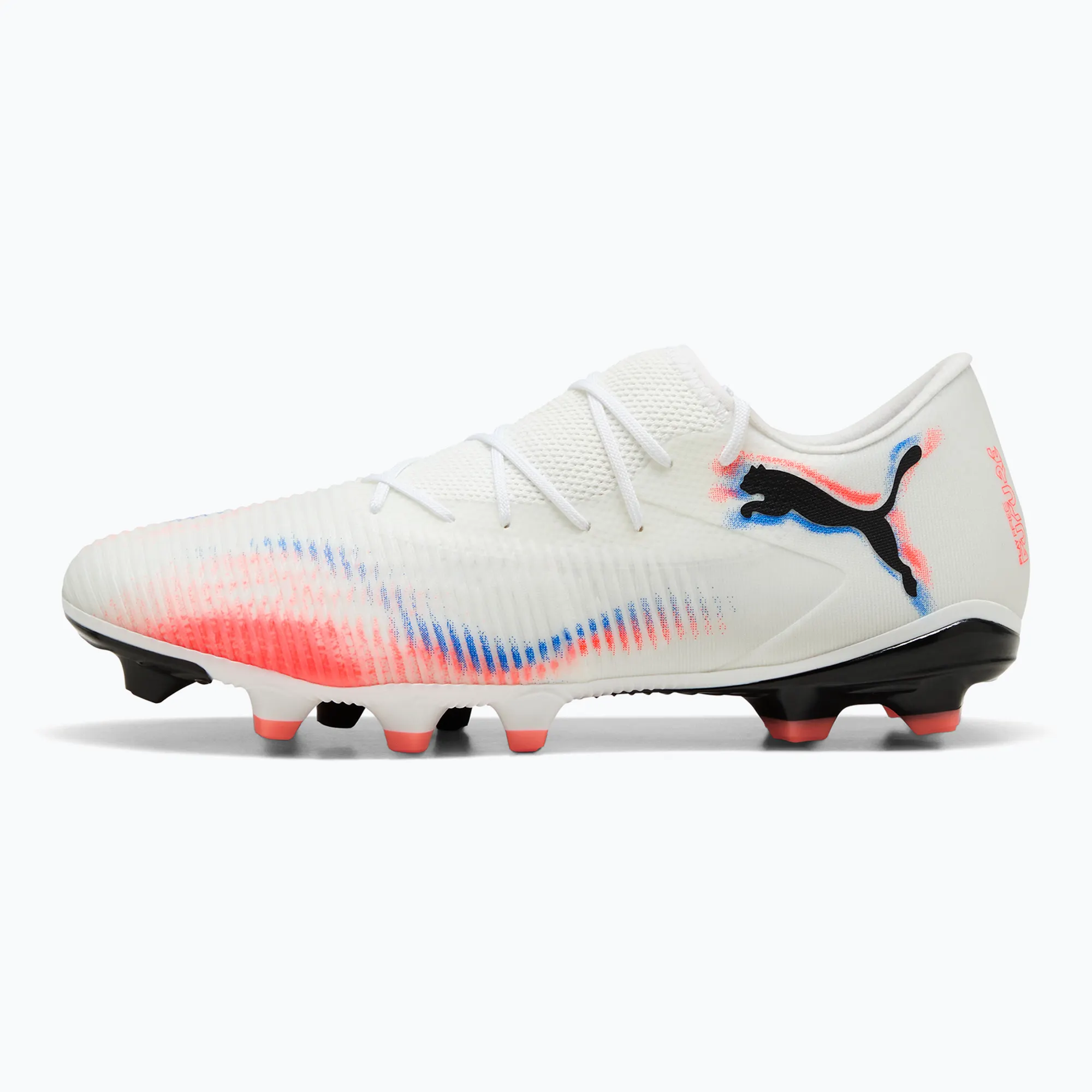 Puma FUTURE 8 MATCH LOW FG/AG Fußballschuhe Unisex – White Black Glowing Red
