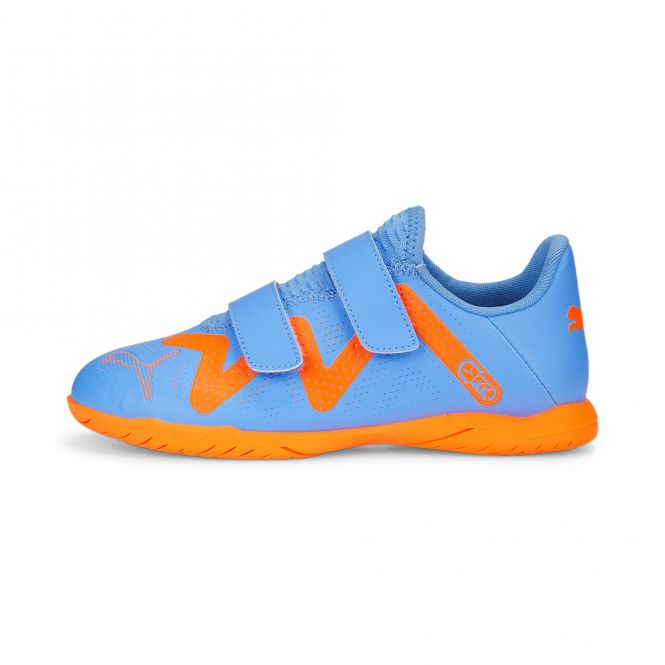 Puma FUTURE PLAY IT V JR Hallenschuh - blue glimmer white ultra orange Puma FUTURE PLAY IT V JR Hallenschuh - blue glimmer white ultra orange