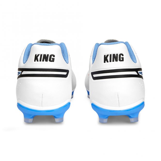Puma King Match FG/AG Fussballschuh - white blue glimmer Puma King Match FG/AG Fussballschuh - white blue glimmer