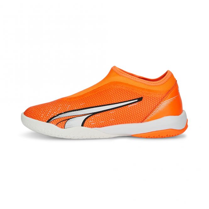 Puma ULTRA MATCH LL + Mid IT Jr. Hallenschuh - orange white blue glimmer