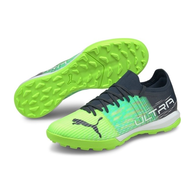 Puma ULTRA 3.3 TT Kunstrasenschuh - green glare aqua spellbound