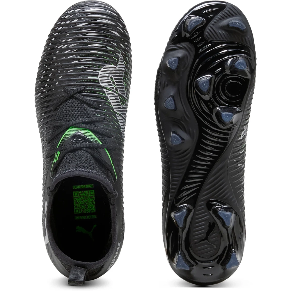 Puma FUTURE 8 MATCH FG/AG Jr Fußballschuhe Kinder - Black Silver/Fluo Green