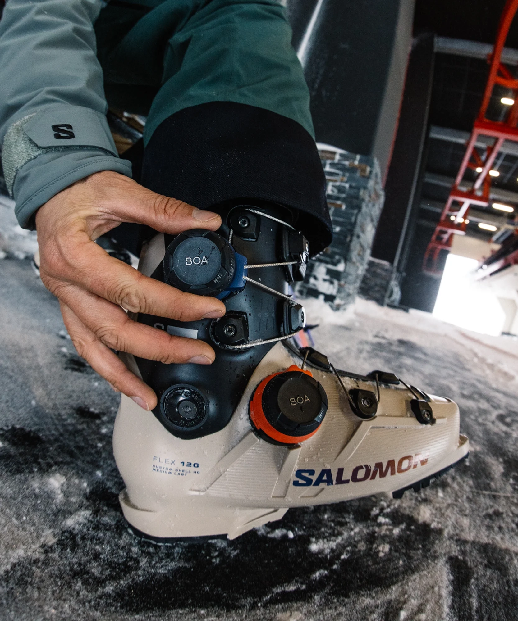 Salomon S/PRO SUPRA DUAL BOA® 120 Herren Alpin-Skischuhe - humus/black 2026 Salomon S/PRO SUPRA DUAL BOA® 120 Herren Alpin-Skischuhe - humus/black 2026