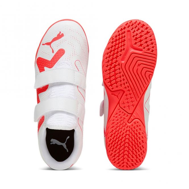Puma FUTURE PLAY IT V JR Hallenschuh - white black fire red Puma FUTURE PLAY IT V JR Hallenschuh - white black fire red